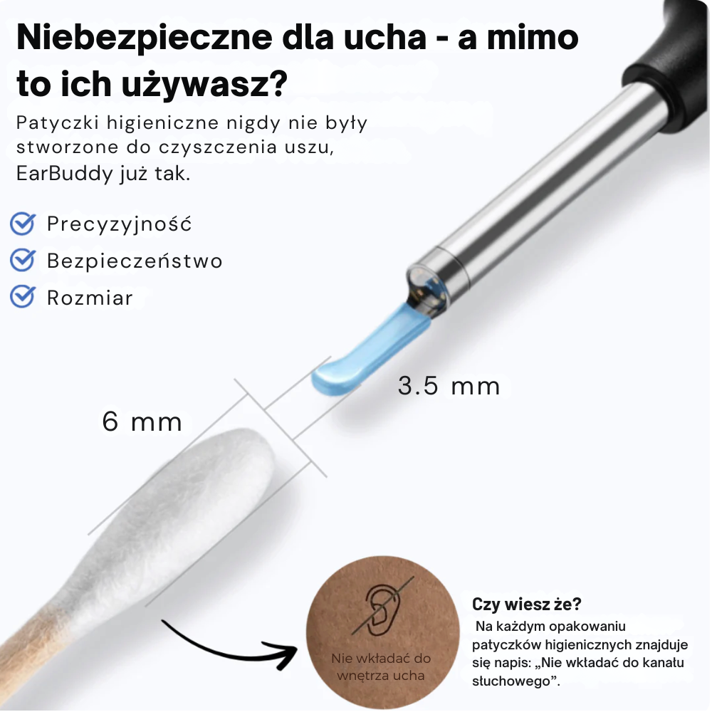 EarBuddy™ - Inteligentny Czyścik do Uszu